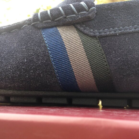 To Boot New York Ocean Drive Suede Driver Loafer Blue 8M NWT - Picture 5 of 14